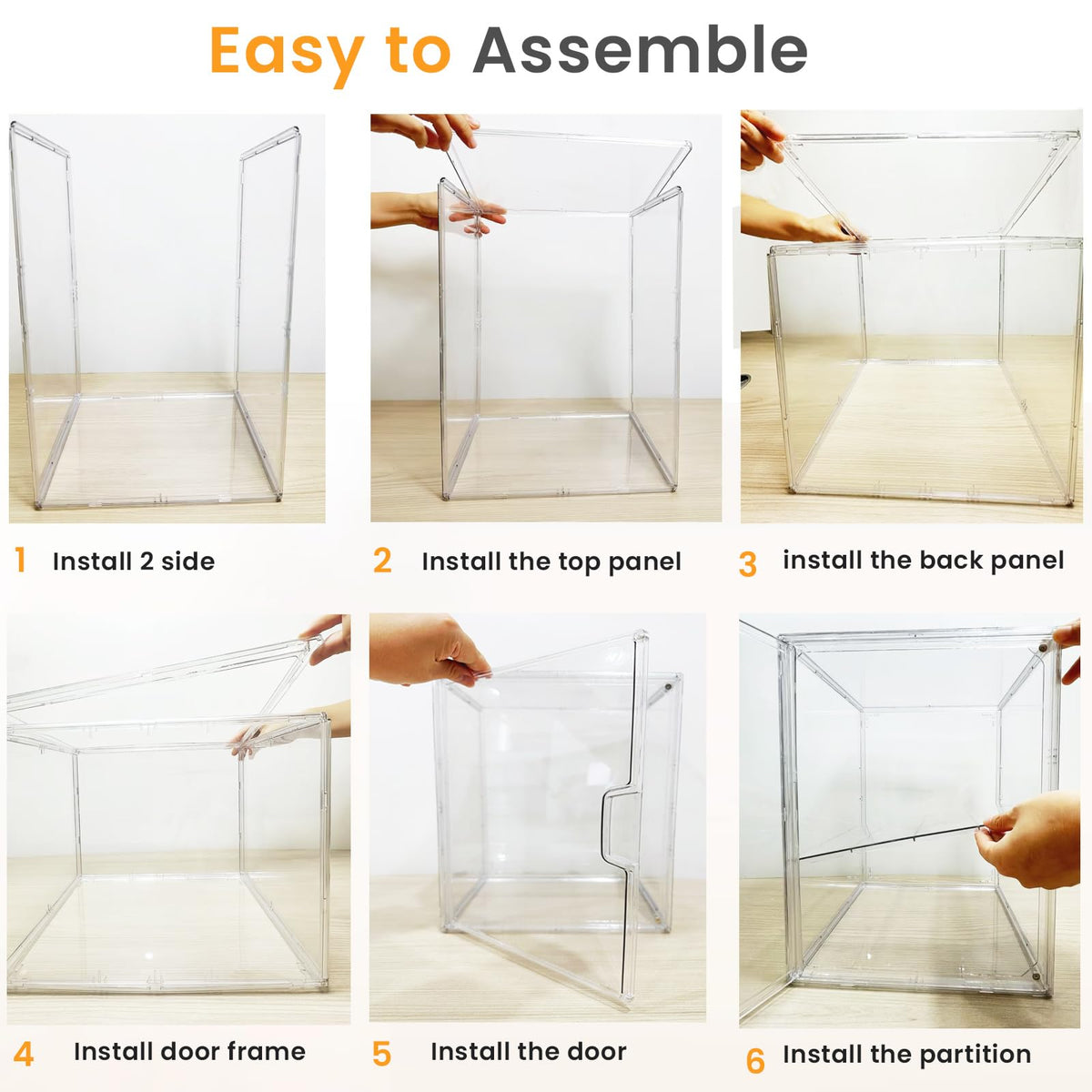 EPSUNORISE interior dividers show adjustable compartments for various items.