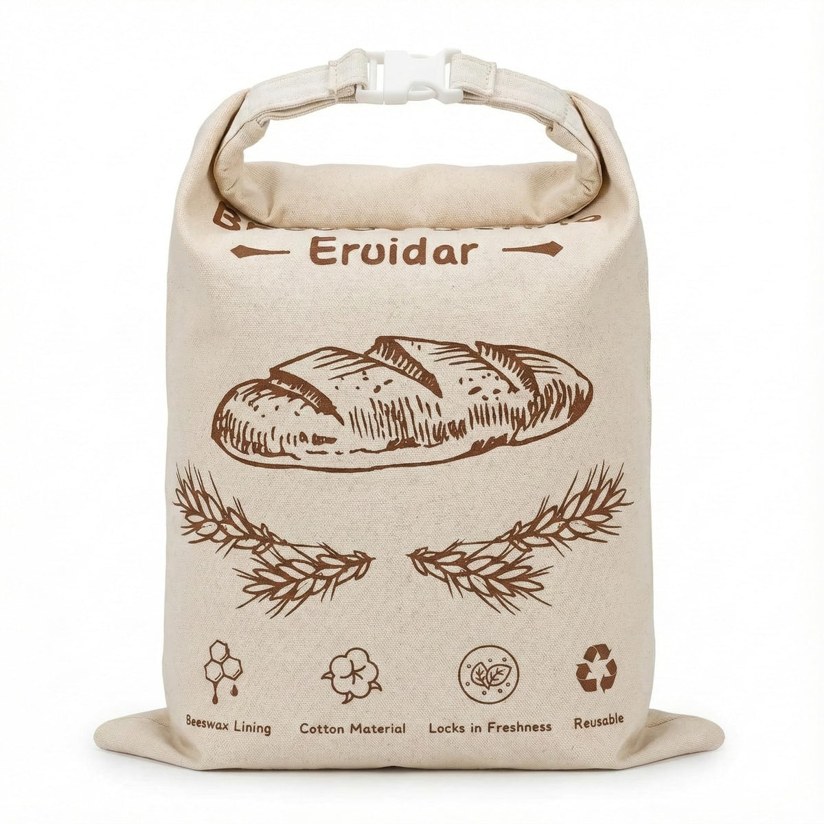 Eruidar bag at picnic ready to carry fresh bread outdoors.