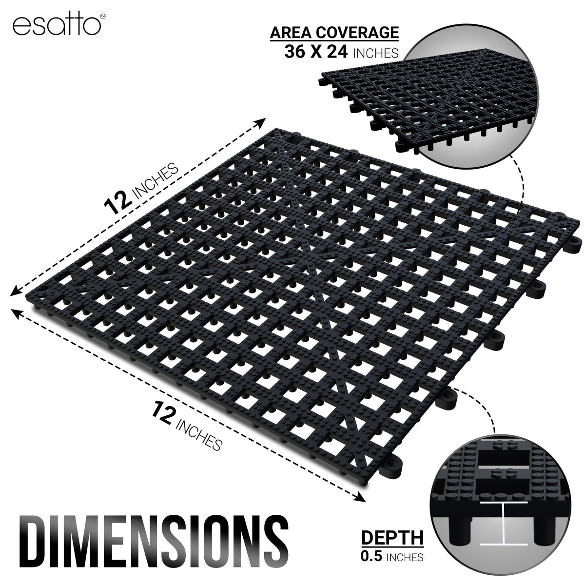 Esatto interlocking shelf mats 12in assembly demonstrates quick, tool-free setup for customized shelves.