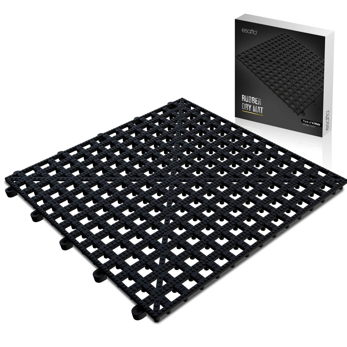 Esatto interlocking shelf mats provide an anti-slip surface for stable glassware on counters and shelves.