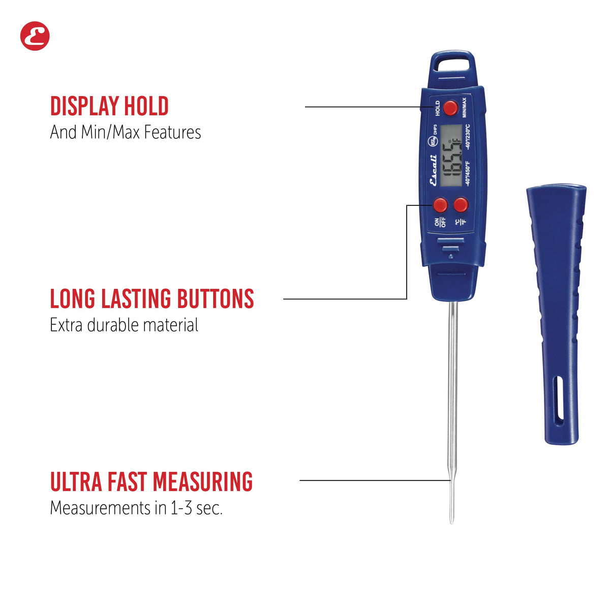 Escali DHP3 IPX7 waterproof body for durable kitchen use