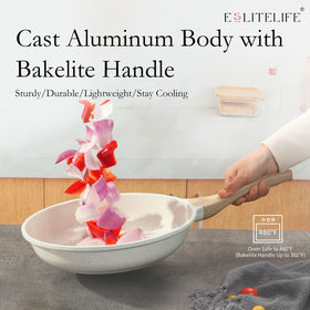 ESLITE LIFE durable die-cast aluminum pan for longevity.