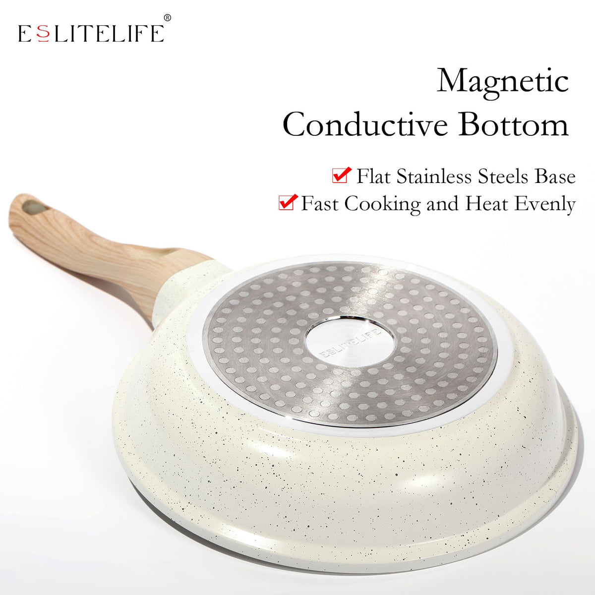 ESLITE LIFE easy-clean ceramic coating after cooking.
