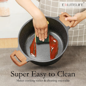 ESLITE LIFE versatile stock pot suitable for pasta and stews.