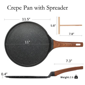 ESLITE LIFE nonstick granite coating pan demonstrating easy food release and cleaning