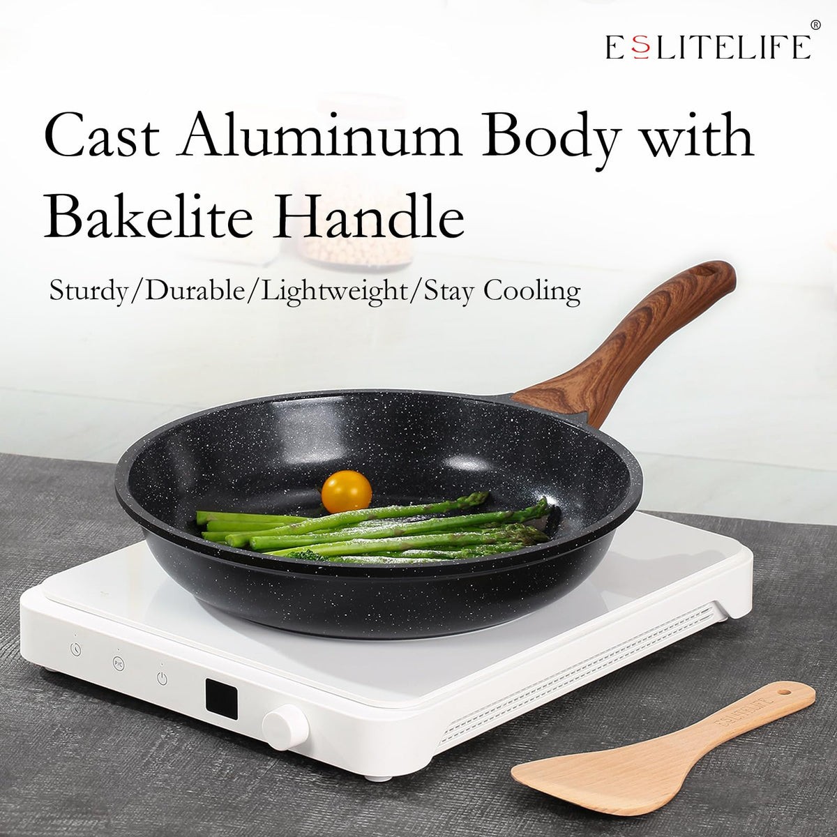 ESLITE LIFE 8-inch pan oven-safe up to 302°F for finish and warmth.