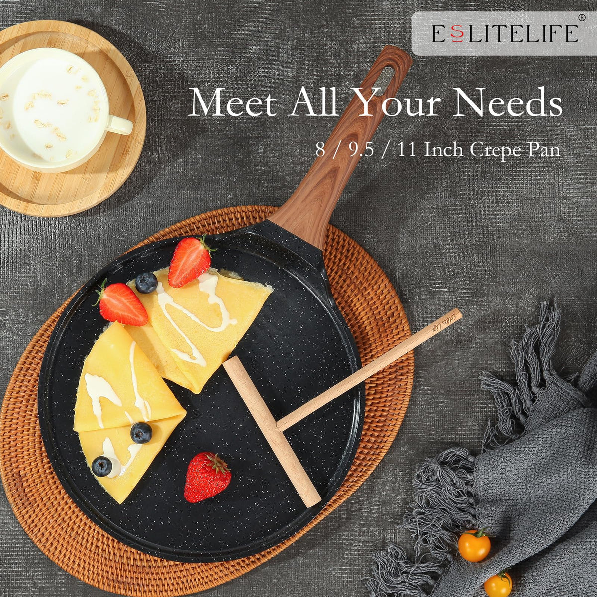 ESLITE LIFE pan oven-safe up to 302°F for extended cooking options.