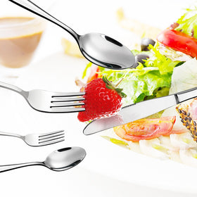 Dishwasher safe dinner fork from Eslite for easy cleaning and maintenance.