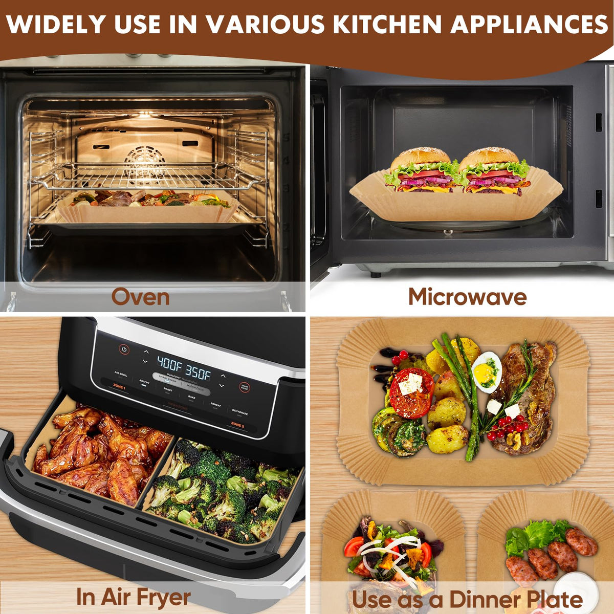 Eslotre safe for air fryer, microwave, or oven.