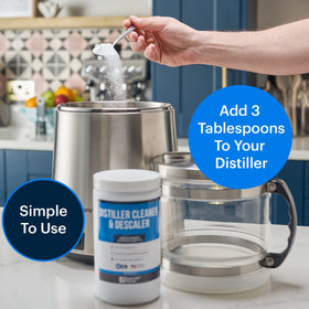 Close-up of ingredients on Essential Values descaler label—biodegradable formula