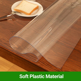 ETECHMART table pad on glass top guards against spills while staying clear