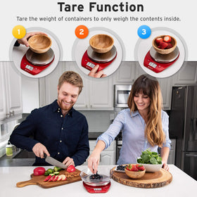 Etekcity compact scale saves counter space in small kitchens