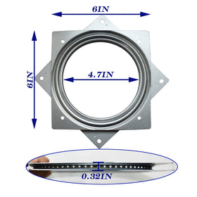 Evadow square rotating bearing plate enables smooth 6-Inch rotation and versatile tray conversion