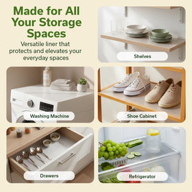 Evaland BPA-free EVA cabinet liner ensures safe food storage on shelves