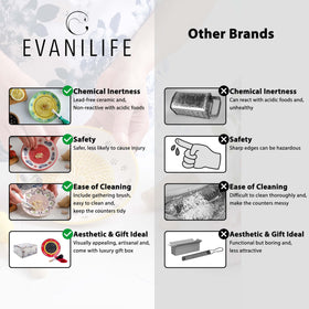 EVANILIFE 4-piece set includes versatile tools for garlic, cheese, and spices.