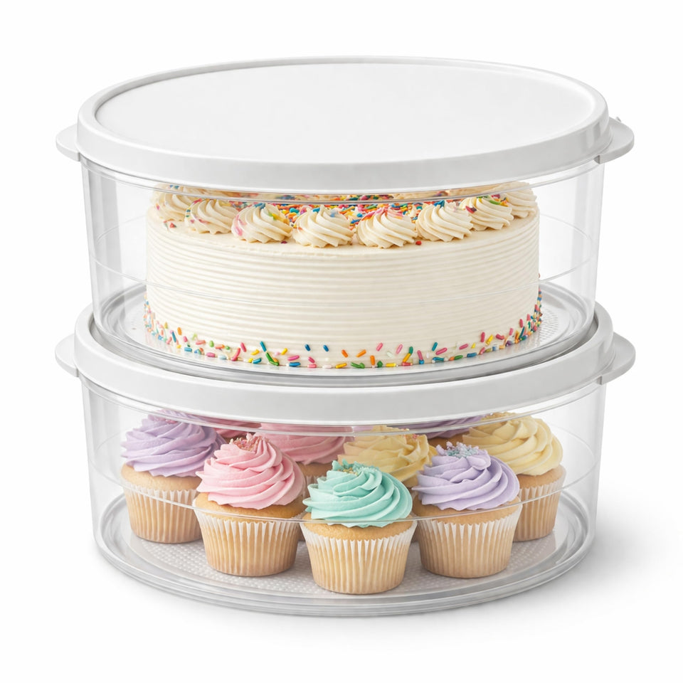 Evelots 2-pack 10-inch airtight carrier shows clear plastic for secure transport.