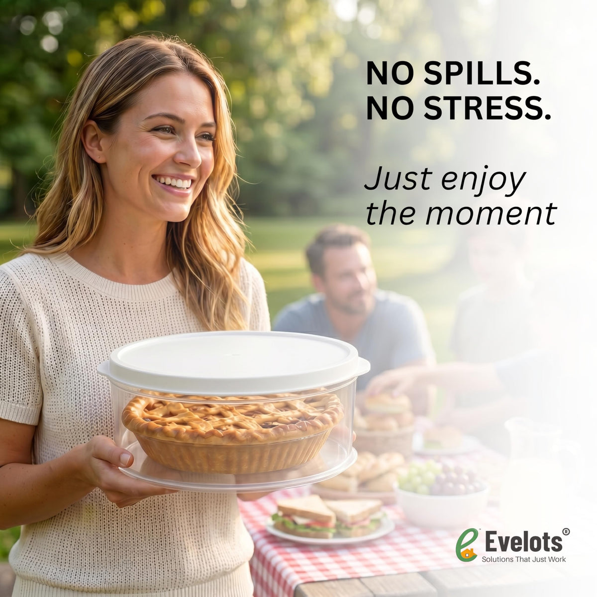 Evelots portable bake-sale carrier ideal for gatherings and picnics.