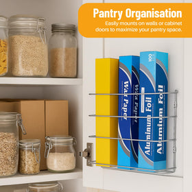 Evelots two-pack kitchen organizer improves pantry efficiency and reduces clutter.