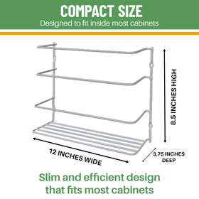 Evelots compact design fits small spaces in kitchens and RVs.