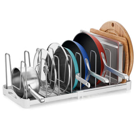 Everie bakeware organizer pot lid holder keeps lids neatly accessible and organized