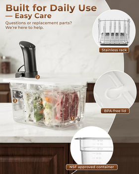 Everie BPA-free lid enables safe mid-cook checks without compromising quality.