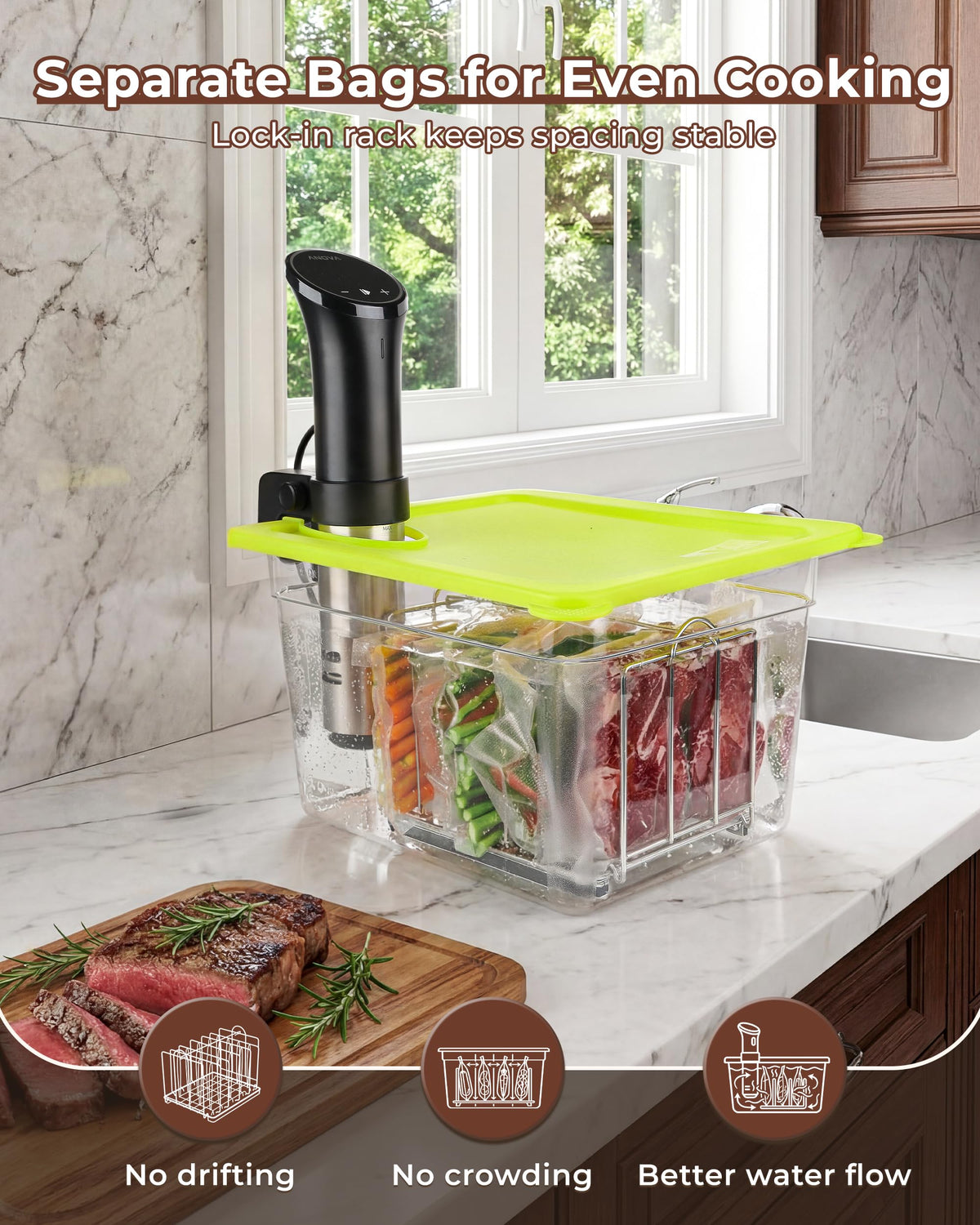 EVERIE fold-open lid offers quick access and refills.