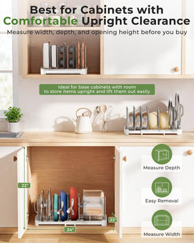 Everie wobble-free dividers prevent tipping when removing lids