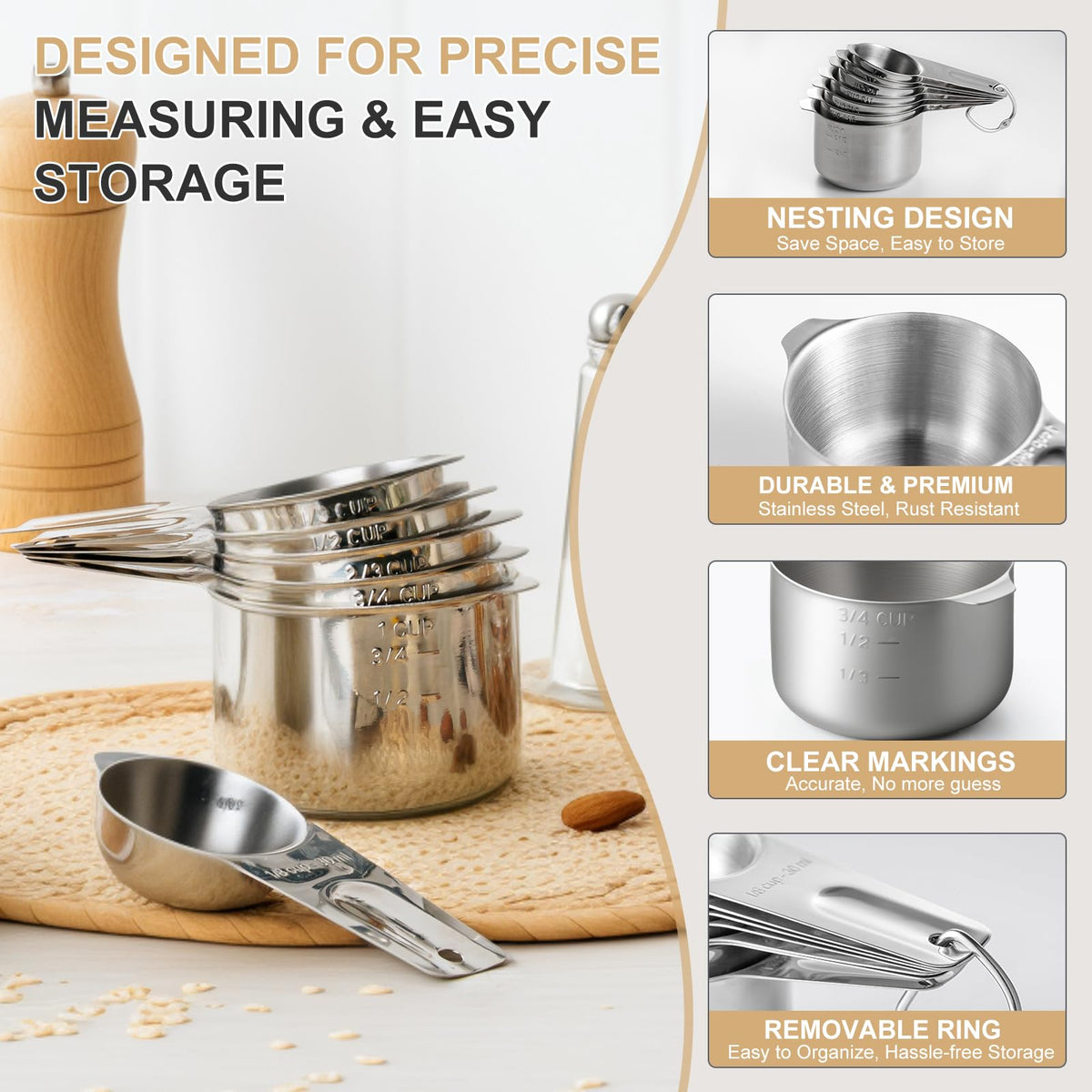 EWFEN dishwasher-safe set cleans easily after cooking.