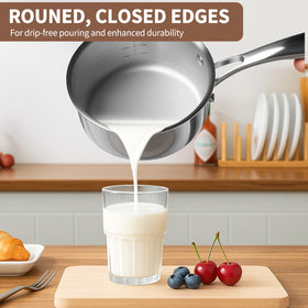 EWFEN glass lid seals in moisture while monitoring cooking.