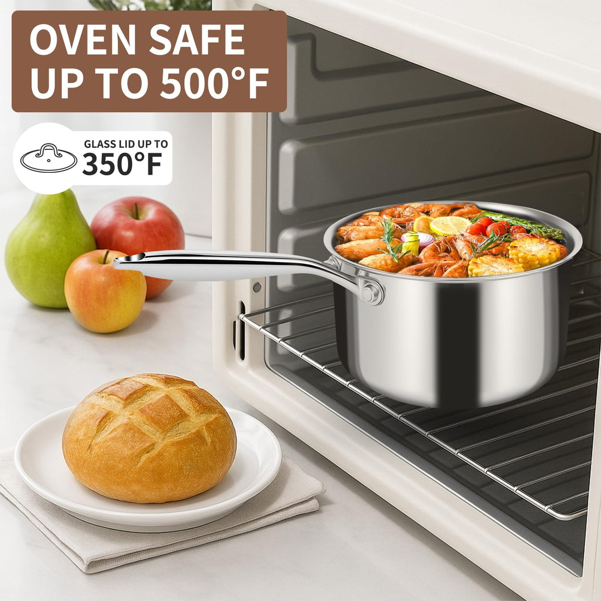 EWFEN stay cool handle close up showing double rivets for durability.