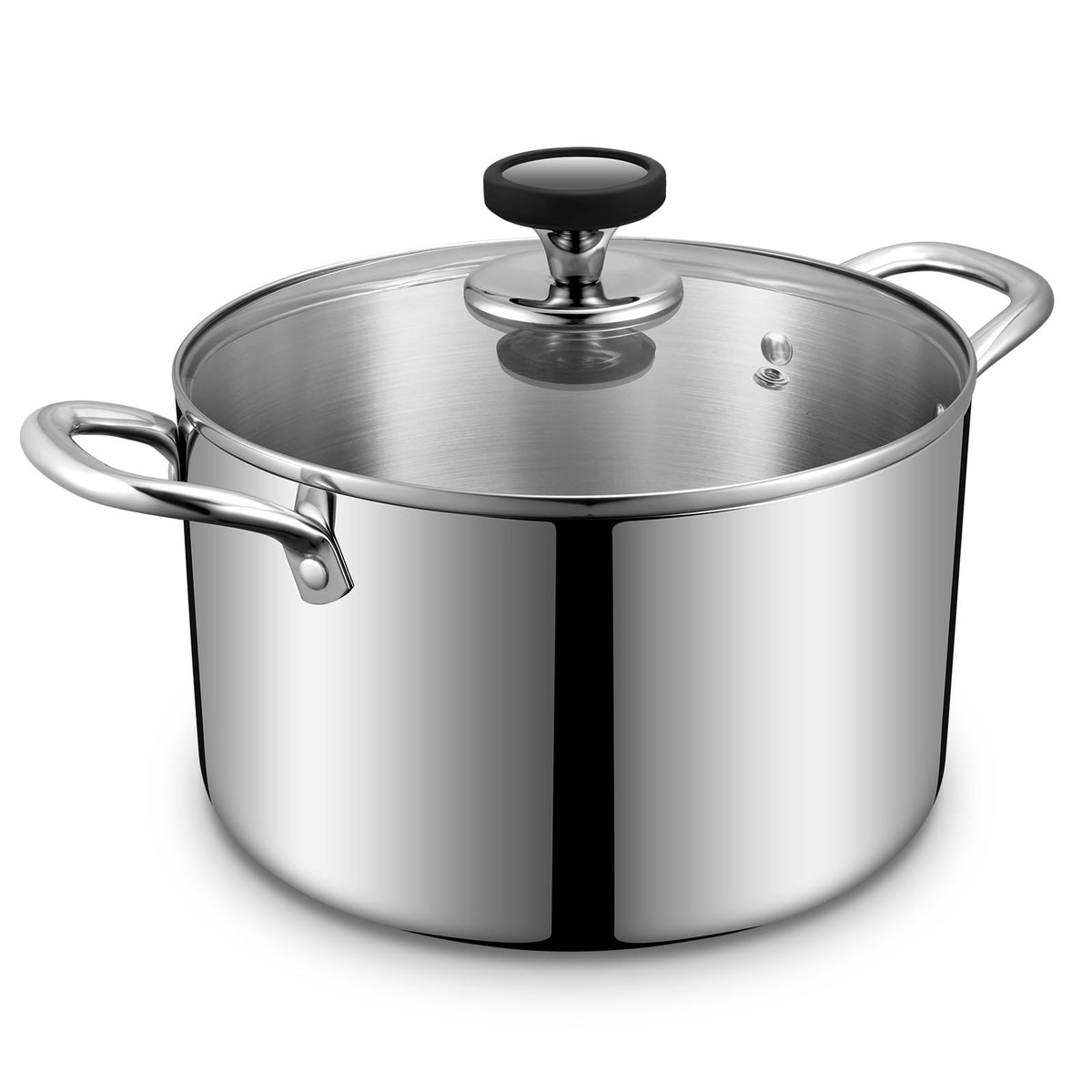 EWFEN tri-ply stock pot 6.5 qt with even heating for soups