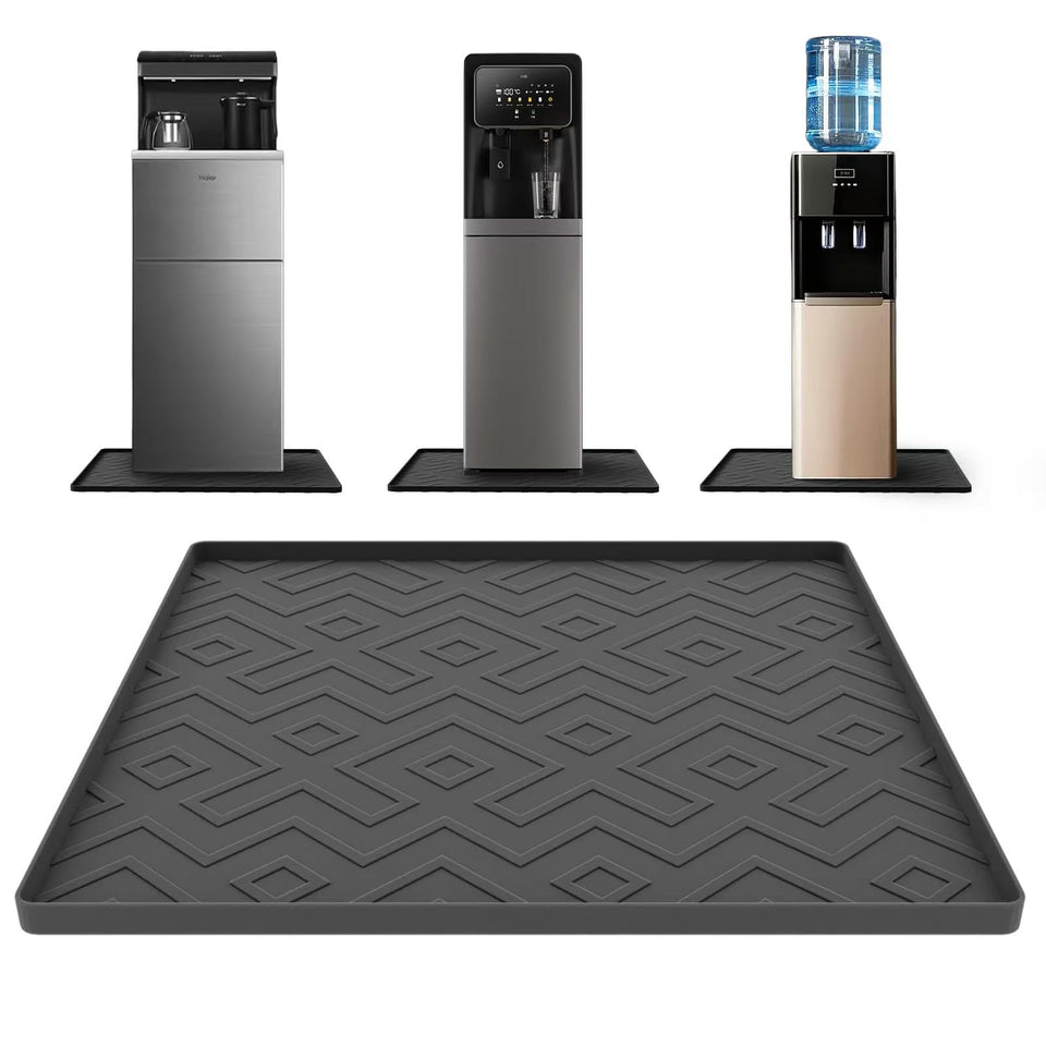 EWX Water Cooler Mat coverage view showing protection for floors and countertops.