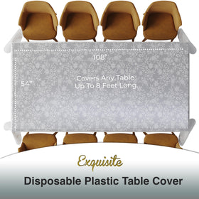 Exquisite lace table cloth rectangle disposable for easy cleanup after gatherings