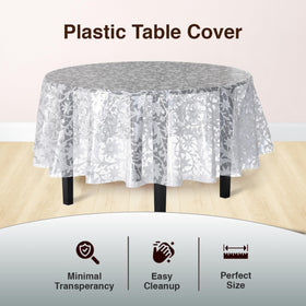Exquisite lace round cover disposable for easy cleanup after events.