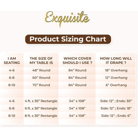Exquisite 84-inch cover protects tabletops during meals and events.