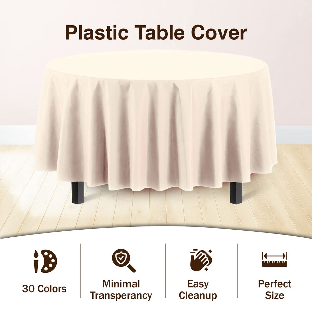 Ivory tone from Exquisite complements decor and hides minor spills.