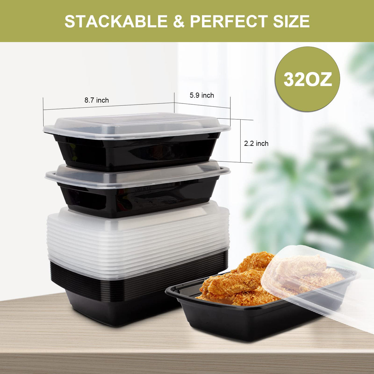 Ezalia freezer-safe design preserves flavor and texture for frozen meals.