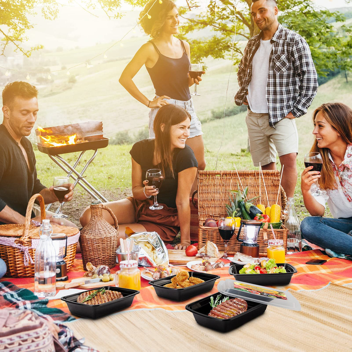 Ezalia portable to-go meal container for work or gym.