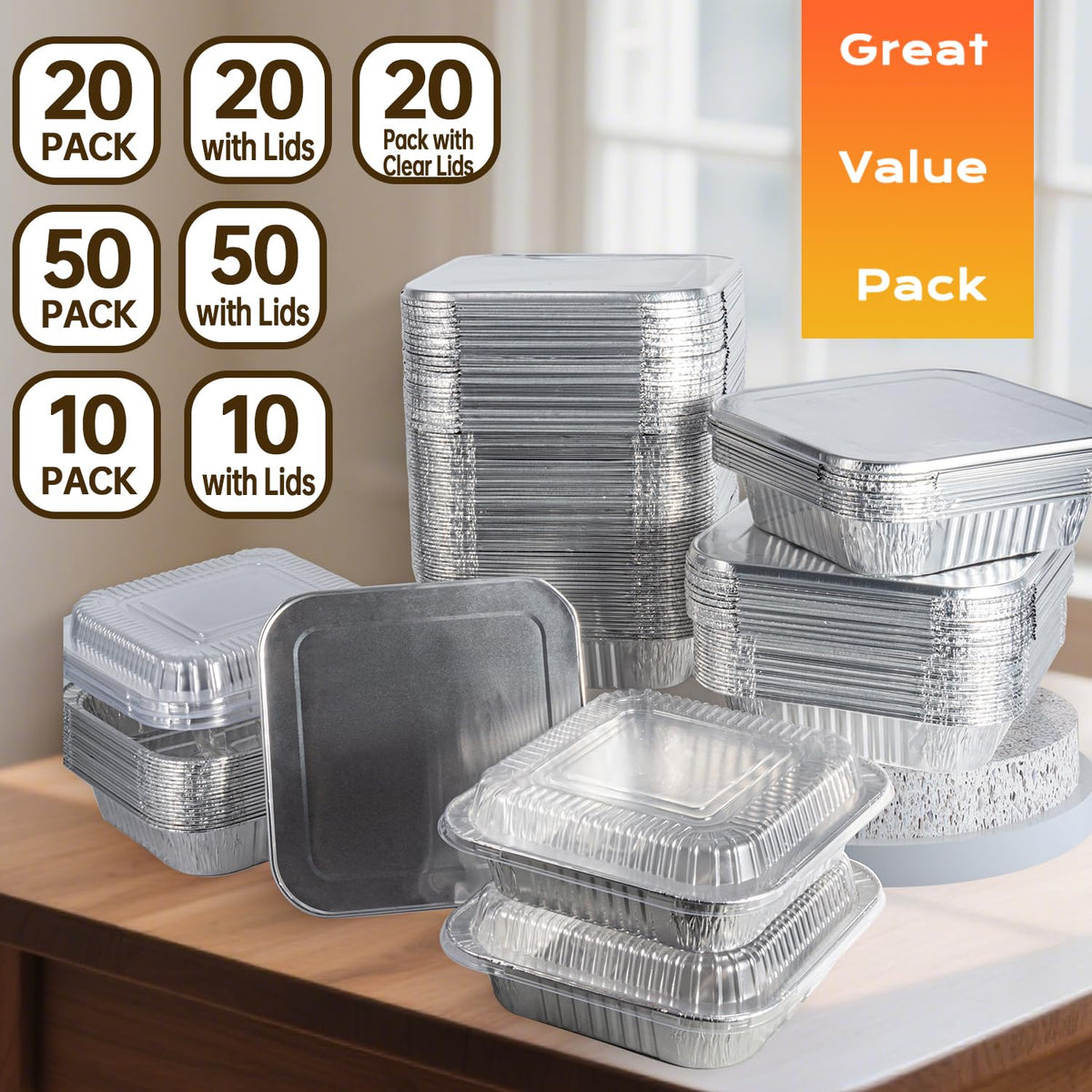 Ezsart meal prep storage pans for organized leftovers
