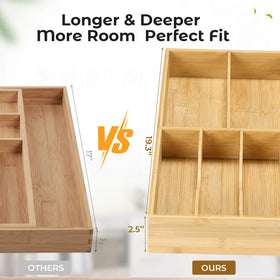 Fabsome removable dividers enable custom layouts for larger utensils.