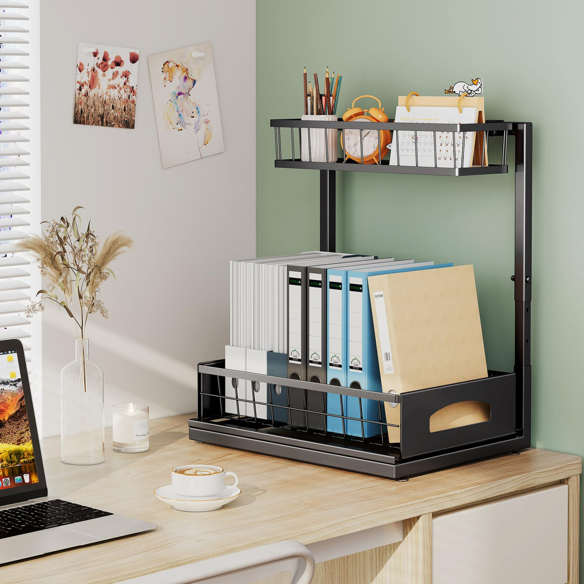 Fabutier under sink organizer 2-tier design maximizes vertical storage