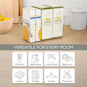 FAIRHOME transparent storage bins keep contents visible for easy planning