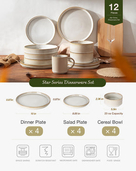 Famiware Star 23-ounce cereal bowl with smooth rim for daily use.