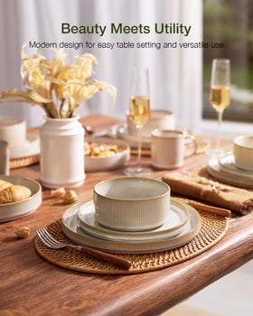 Famiware Star 8-inch salad plate with clean ribbed detailing.