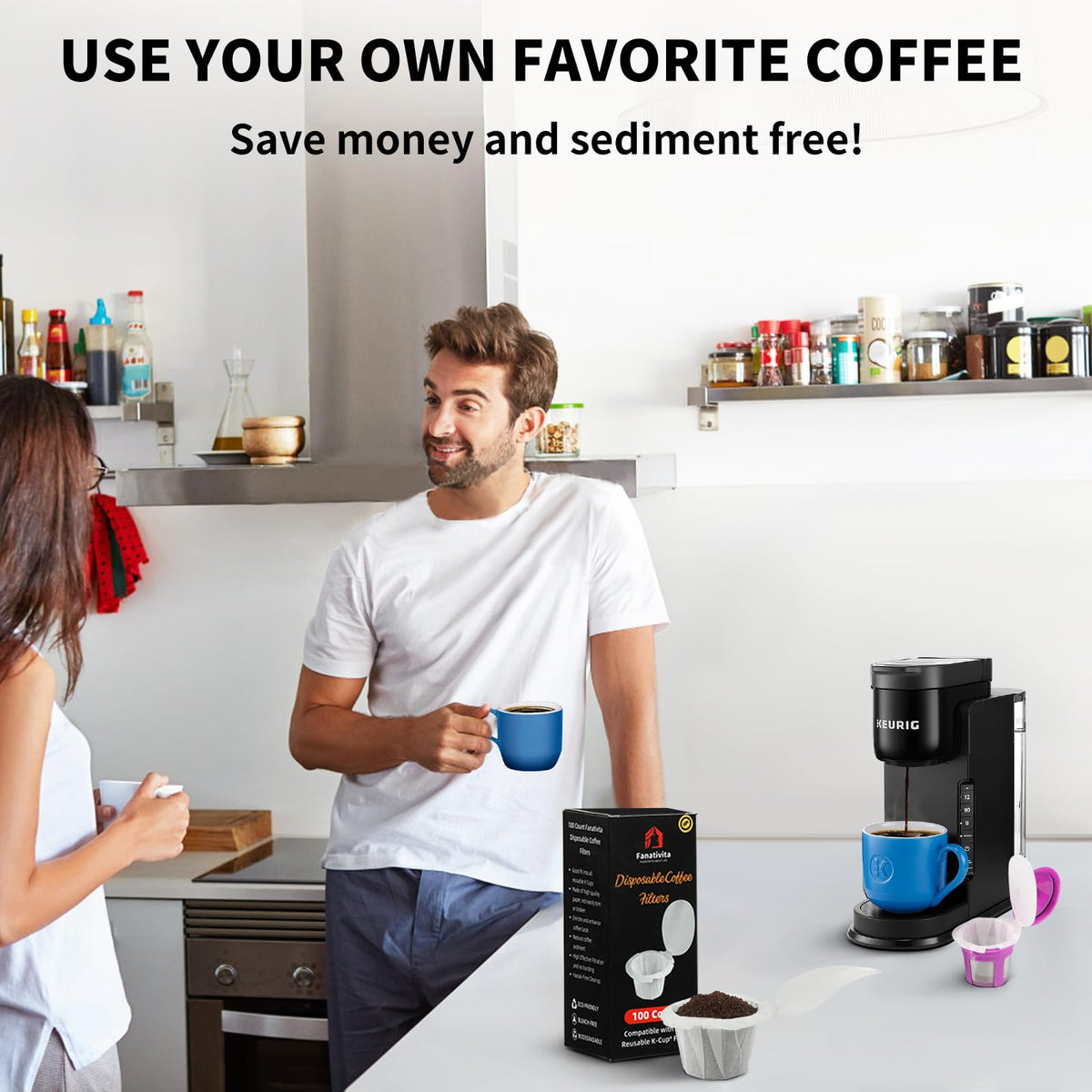 Fanativita K Cup filters protected by U.S. Patent No. 10,865,039 for reliable design.