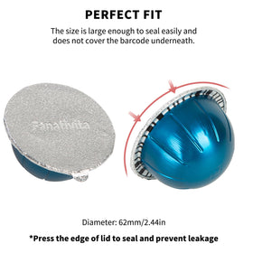 Fanativita lid press demonstrates easy, mess-free sealing.