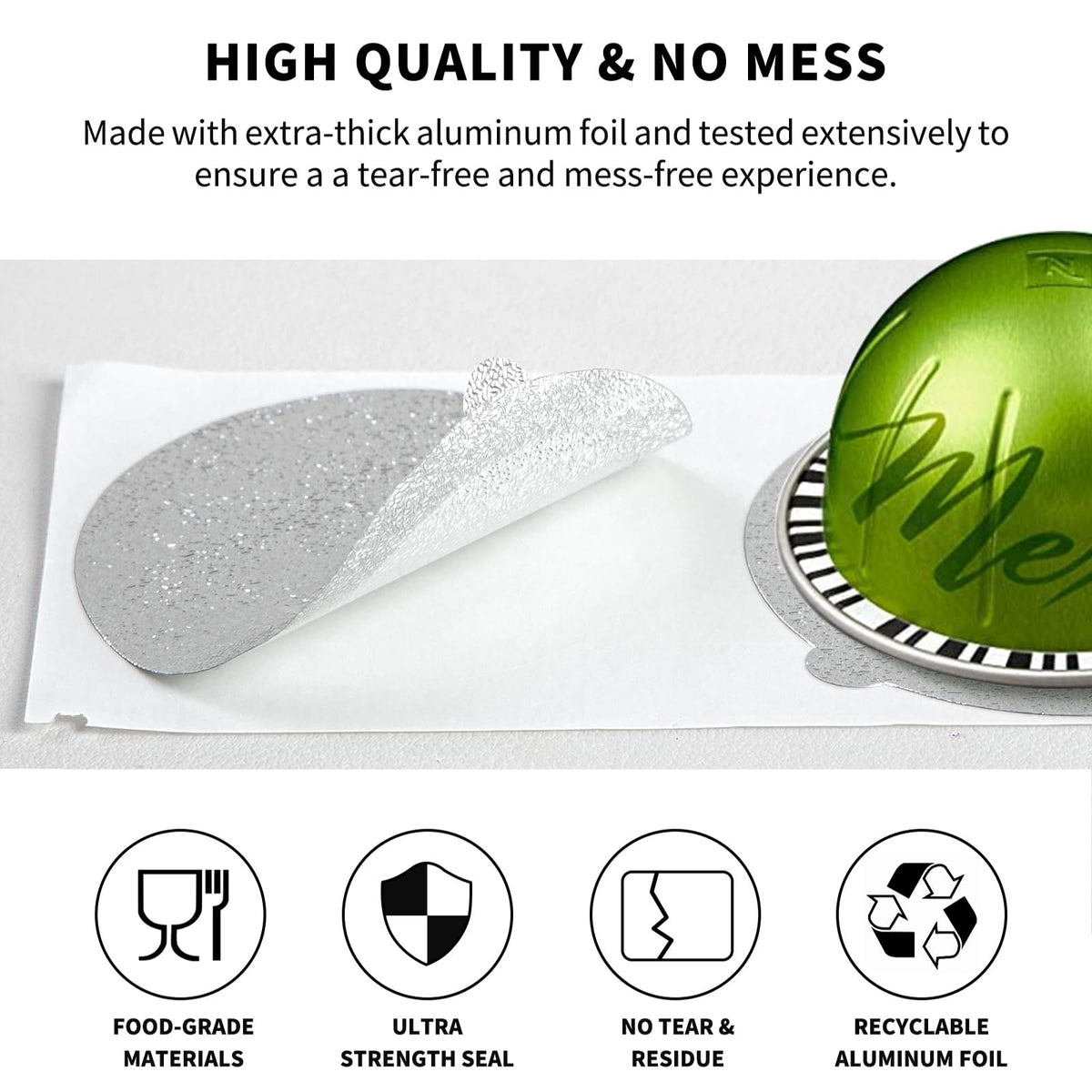 Fanativita Vertuo compatible lid pack supports 200 lids.