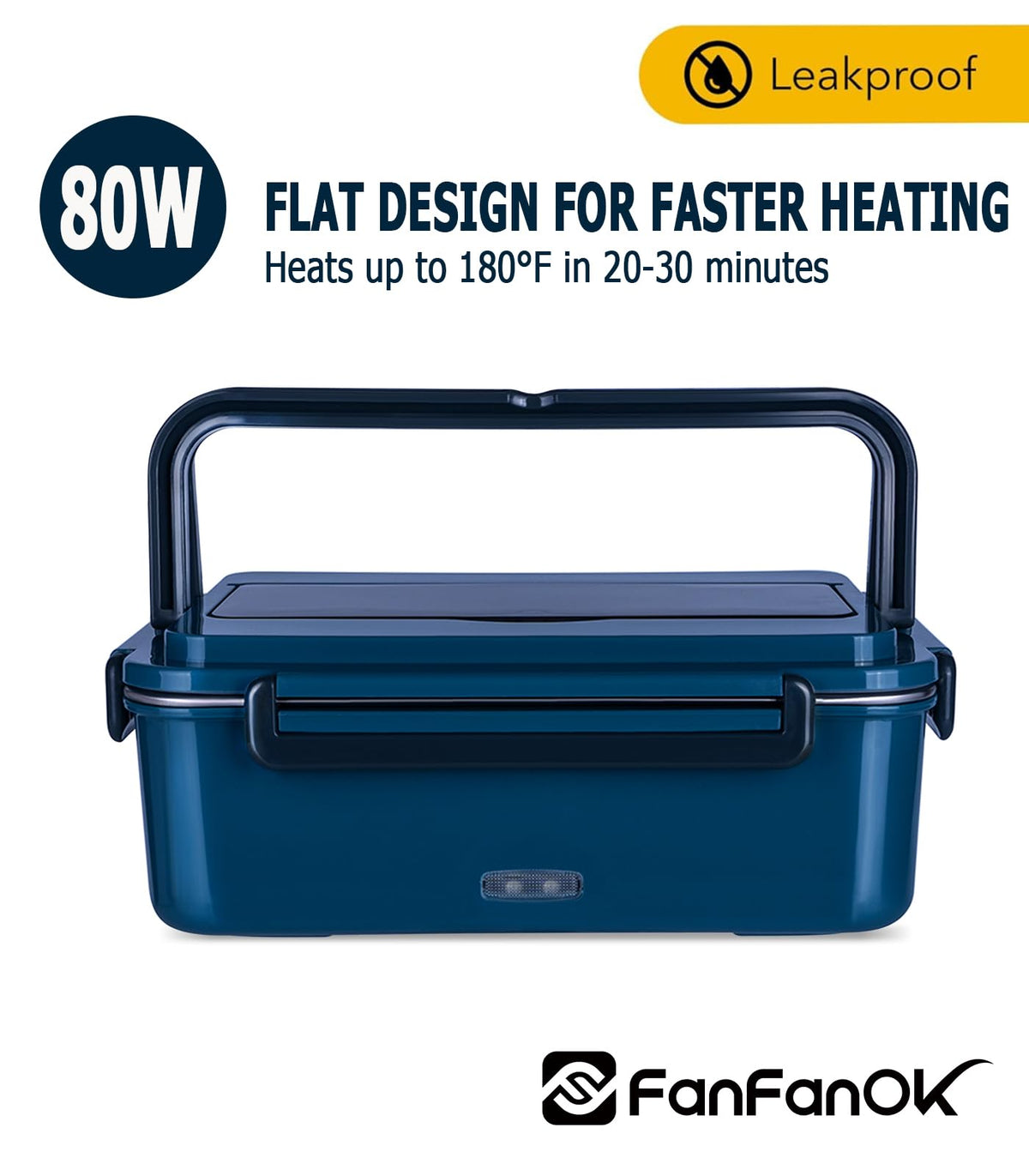 FanfanOK interior stainless-steel containers for leak-proof meals and easy cleaning.