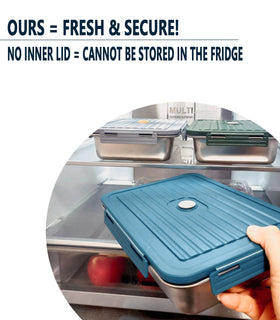 FanfanOK leakproof stainless steel containers help prevent spills.