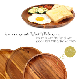 FANICHI wooden plates are easy to clean and pair with rustic tableware